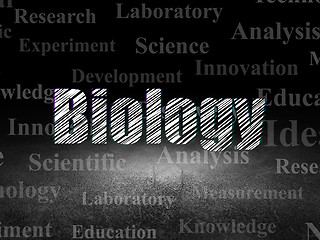 Image showing Science concept: Biology in grunge dark room