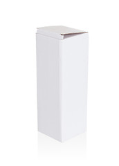 Image showing White cardboard box on a white background
