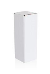 Image showing White cardboard box on a white background