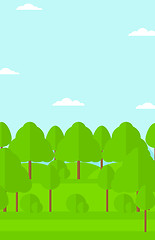 Image showing Background of green forest.