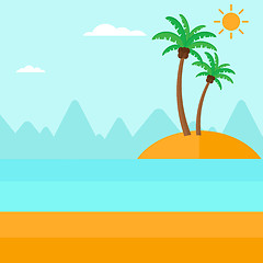 Image showing Background of small tropical island.