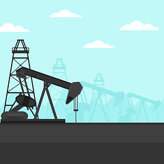 Image showing Background of oil derrick.