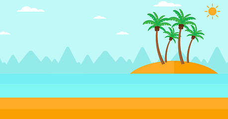 Image showing Background of small tropical island.