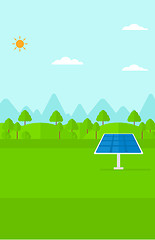 Image showing Background of mountains with solar panel.