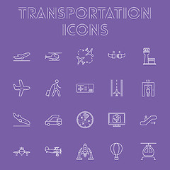 Image showing Transportation icon set.