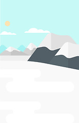 Image showing Background of snow capped mountain.