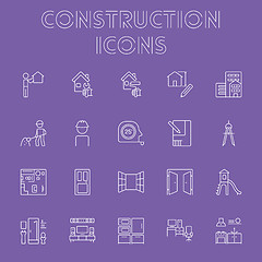 Image showing Construction icon set.