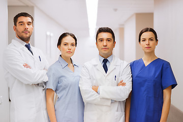 Image showing group of medics or doctors at hospital