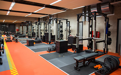 Image showing gym machines and sports equipment