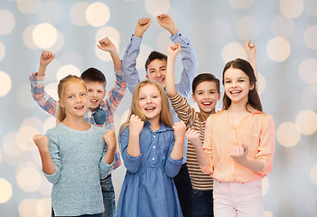 Image showing happy children celebrating victory