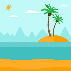 Image showing Background of small tropical island.