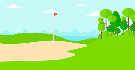 Image showing Background of golf field.