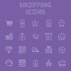 Image showing Shopping icon set.