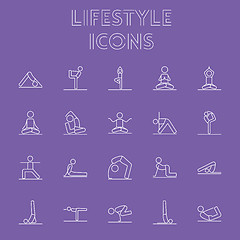 Image showing Lifestyle icon set.