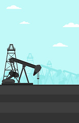 Image showing Background of oil derrick.