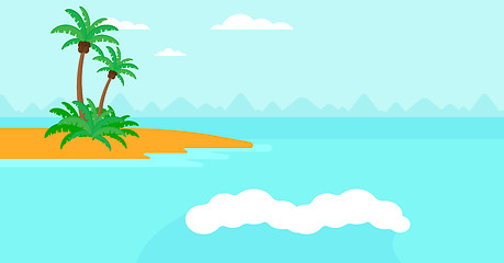 Image showing Background of small tropical island.