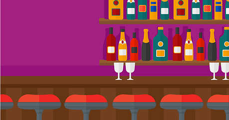 Image showing Background of bar counter.