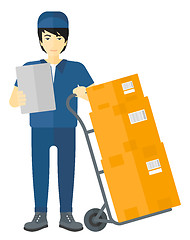 Image showing Man delivering boxes.