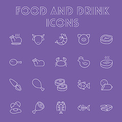 Image showing Food and drink icon set.