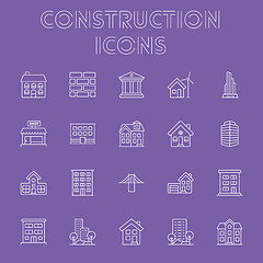 Image showing Construction icon set.