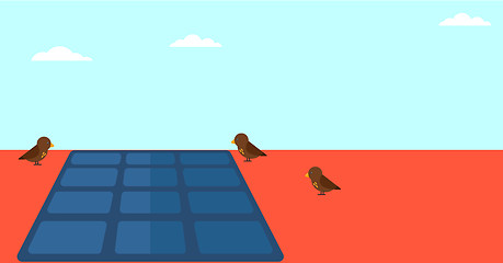 Image showing Background of solar panel on the roof.