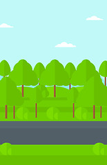 Image showing Background of green forest.