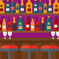 Image showing Background of bar counter.