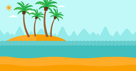 Image showing Background of small tropical island.