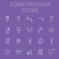 Image showing Construction icon set.