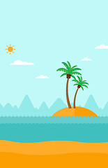 Image showing Background of small tropical island.