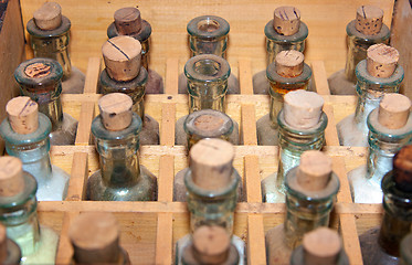 Image showing old medicine bottles