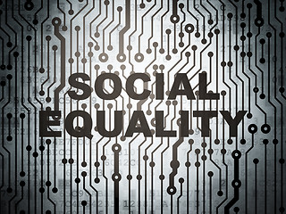 Image showing Political concept: circuit board with Social Equality