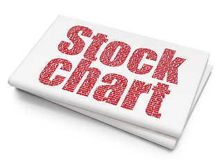 Image showing Finance concept: Stock Chart on Blank Newspaper background