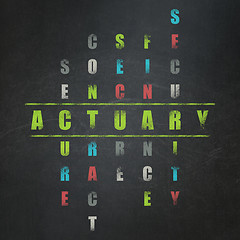 Image showing Insurance concept: Actuary in Crossword Puzzle