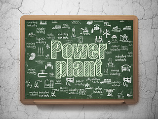 Image showing Industry concept: Power Plant on School Board background