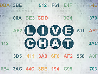 Image showing Web design concept: Live Chat on Digital Paper background