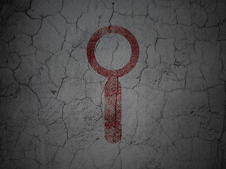 Image showing Information concept: Search on grunge wall background