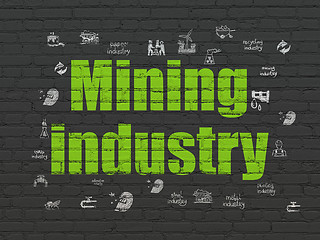 Image showing Industry concept: Mining Industry on wall background