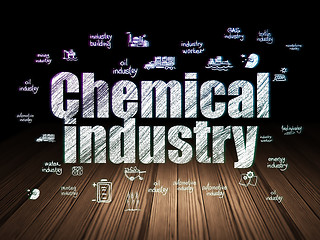 Image showing Industry concept: Chemical Industry in grunge dark room