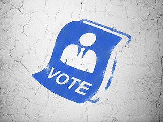 Image showing Politics concept: Ballot on wall background