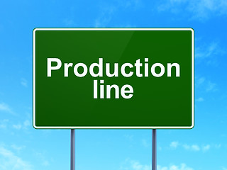 Image showing Industry concept: Production Line on road sign background