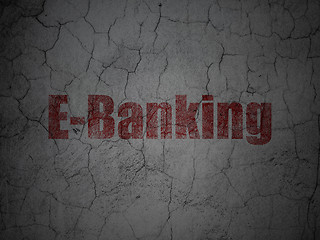 Image showing Finance concept: E-Banking on grunge wall background