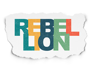 Image showing Politics concept: Rebellion on Torn Paper background