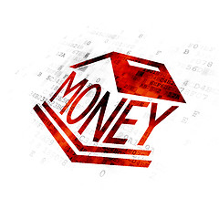 Image showing Banking concept: Money Box on Digital background