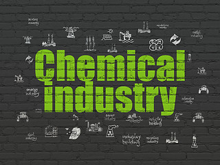 Image showing Manufacuring concept: Chemical Industry on wall background