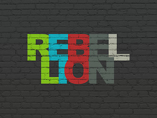 Image showing Politics concept: Rebellion on wall background