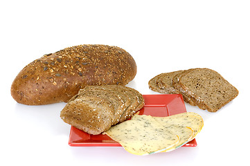 Image showing Bread and cheese