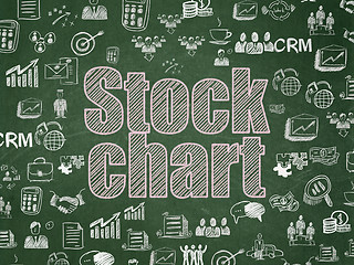 Image showing Finance concept: Stock Chart on School Board background