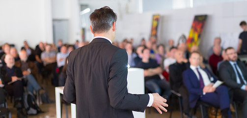 Image showing Speaker at Business Conference and Presentation.