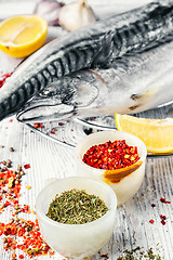 Image showing Savory spices for frozen fish